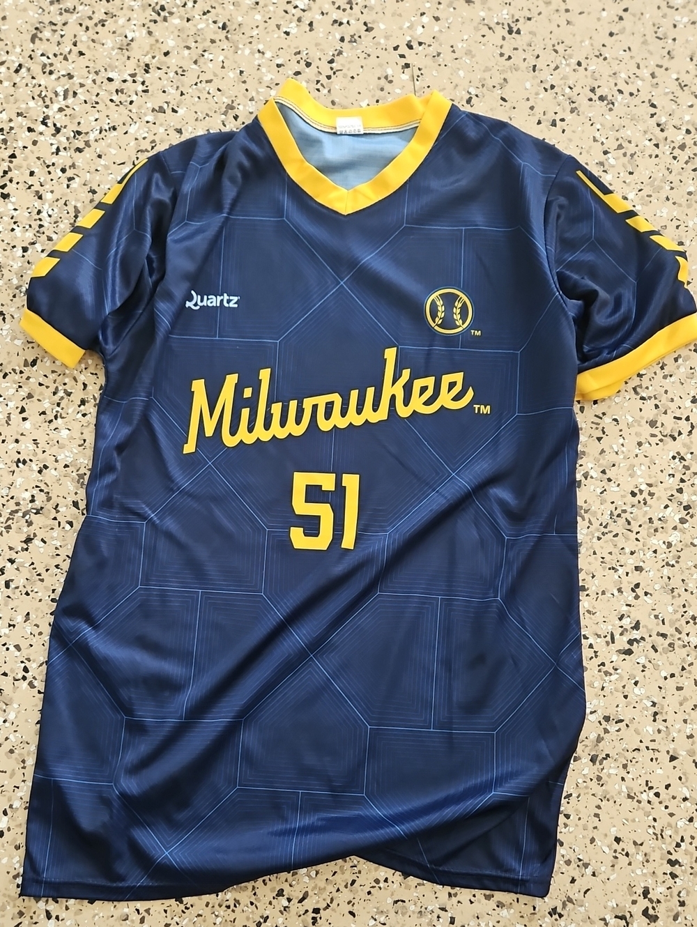 Milwaukee Graphic Sports Tee - Navy & Yellow